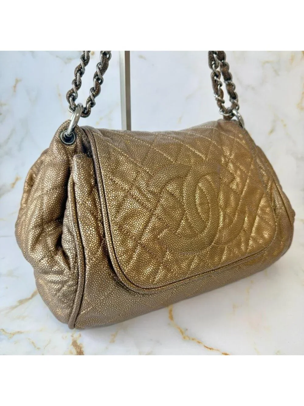 Chanel Quilted CC Logo Chain Shoulder